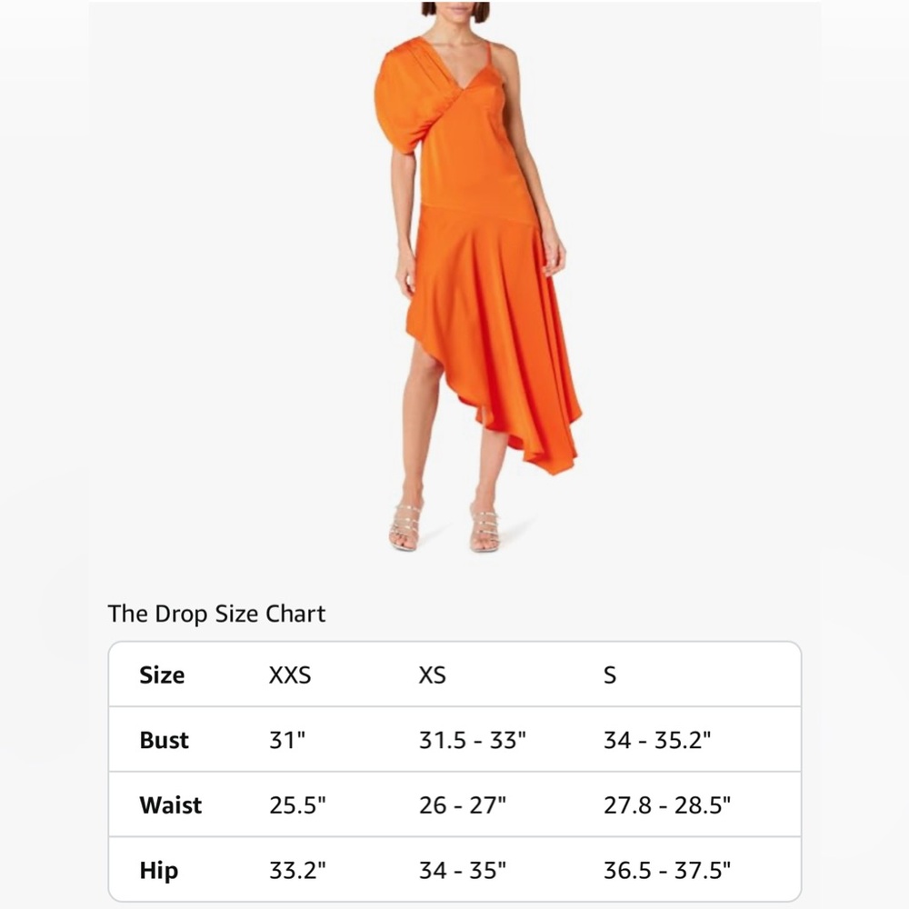 Orange Asymmetrical Ruffled Cocktail Sundress - Picture 8 of 16
